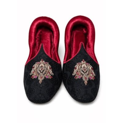Embroidered Khussa - Cross Stitch Floral Gents