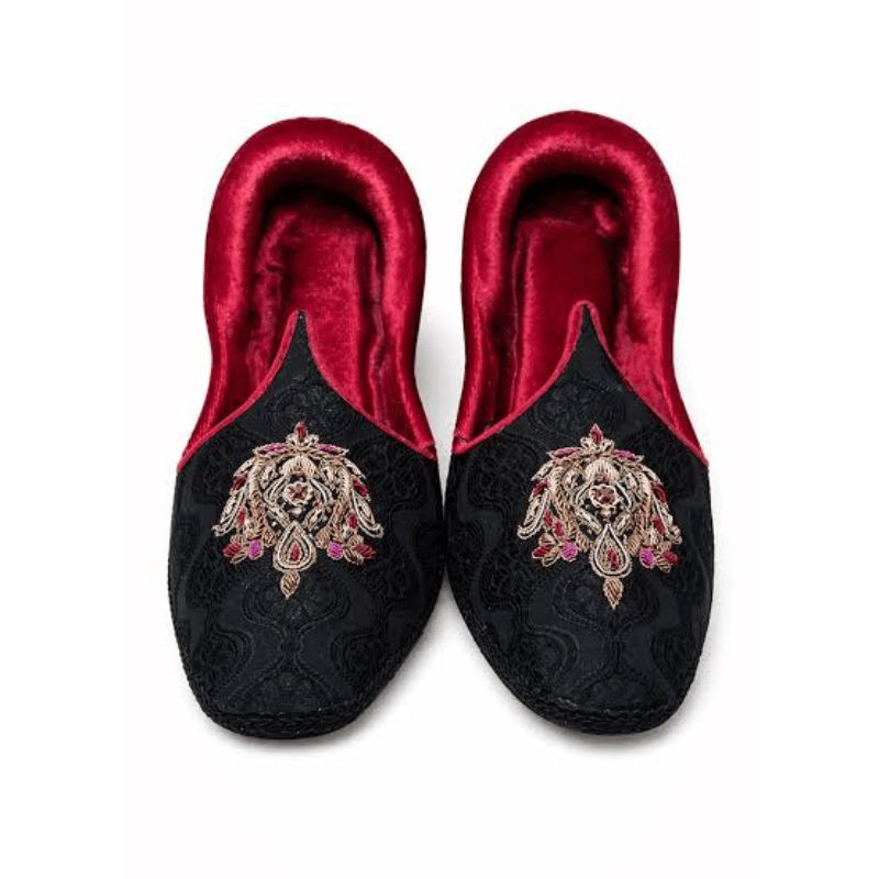 Embroidered Khussa - Cross Stitch Floral Gents