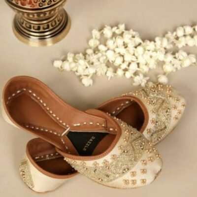 Heel Party Wear Khussa - Gold Stiletto