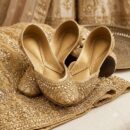 Bridal Khussa - Golden Lehenga Pair